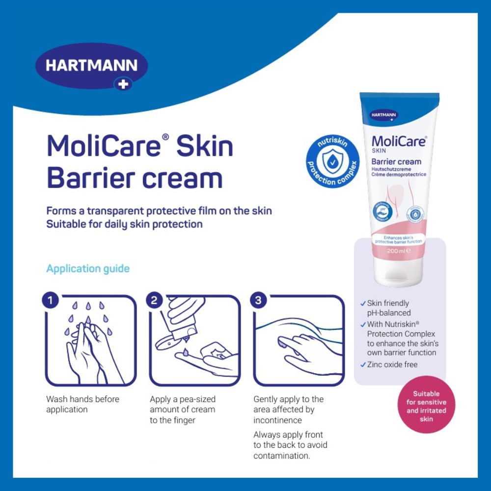 molicare skin barrier cream guide