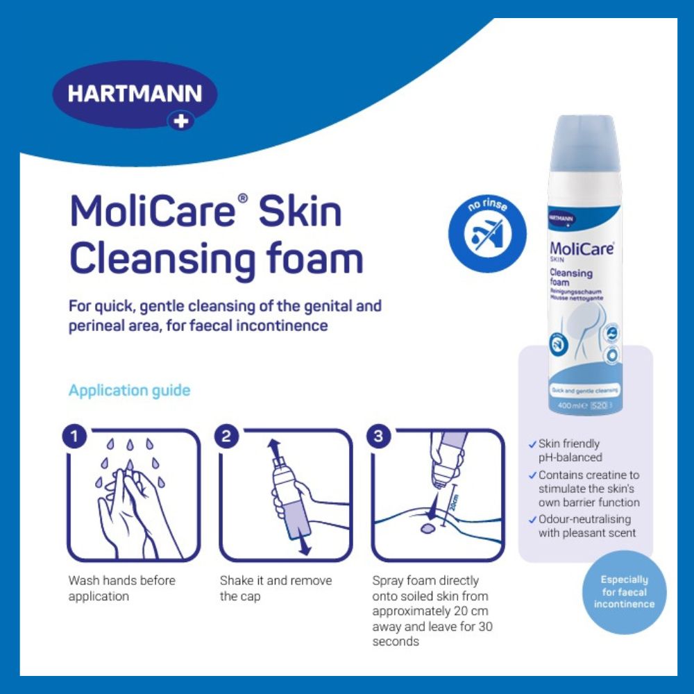 molicare skin cleansing foam guide