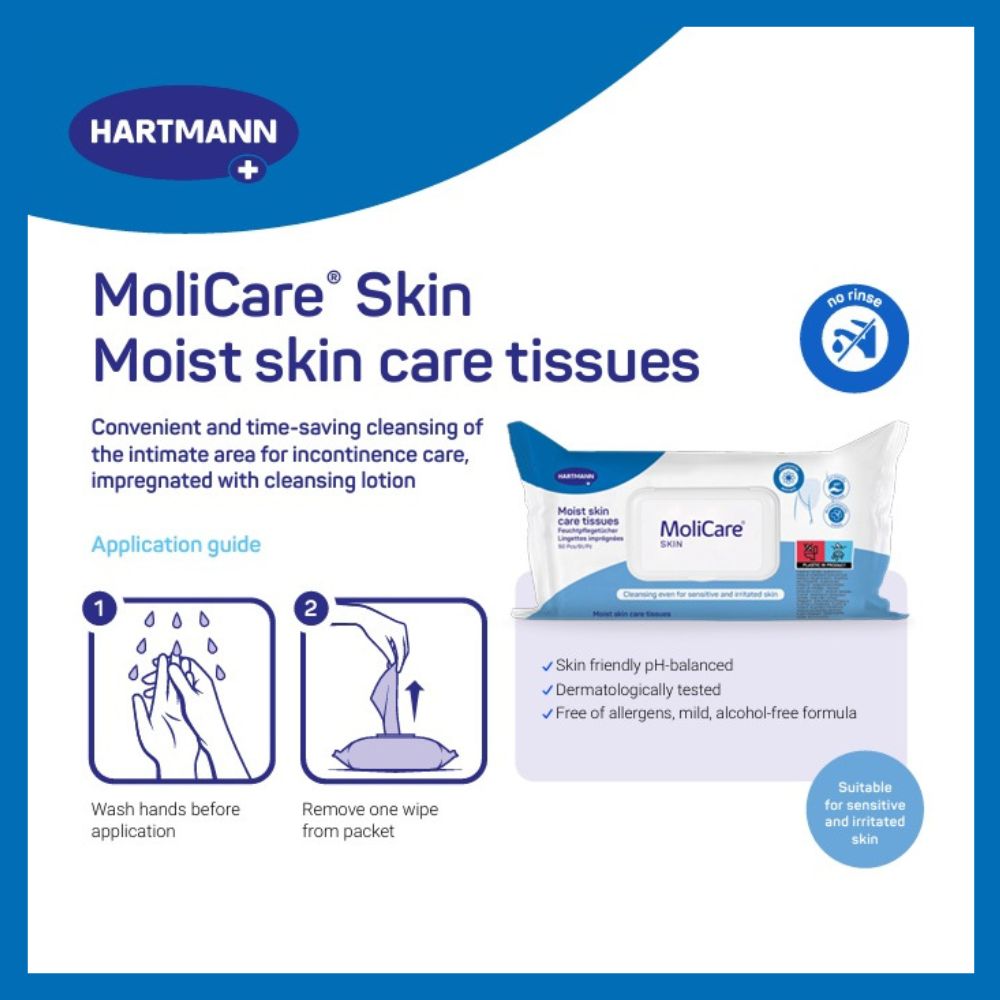 molicare moist skin care tissues guide