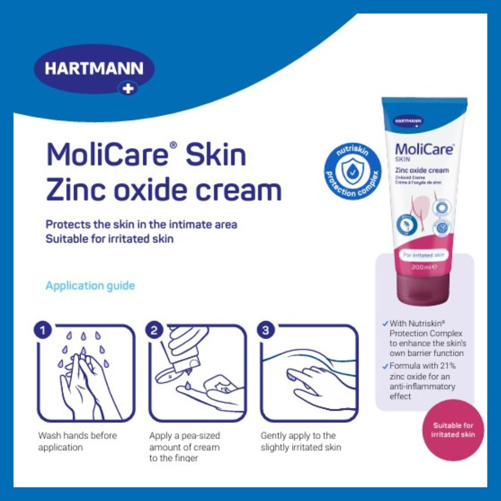 molicare zinc oxide cream guide