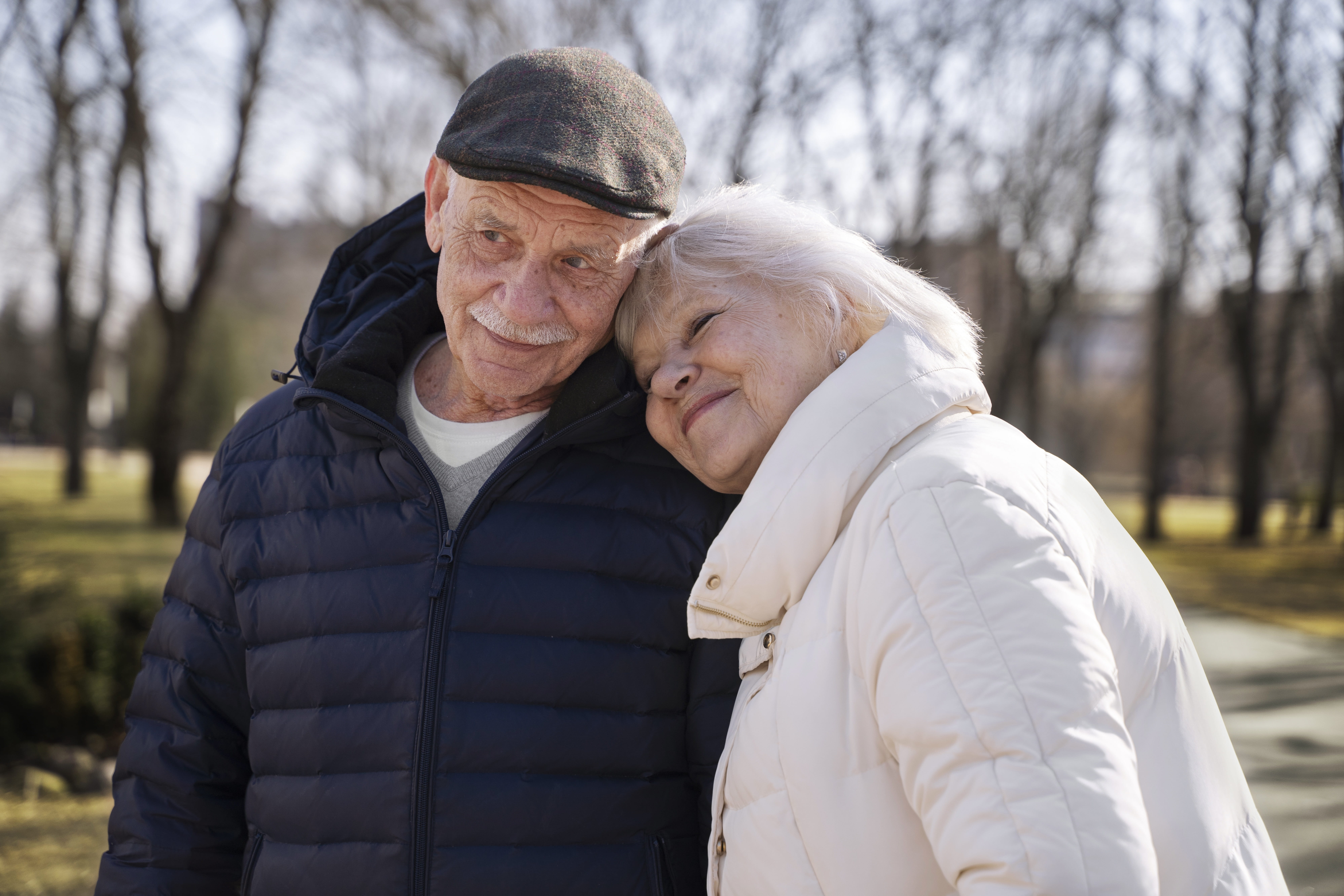 elderly couple with urinary incontinence