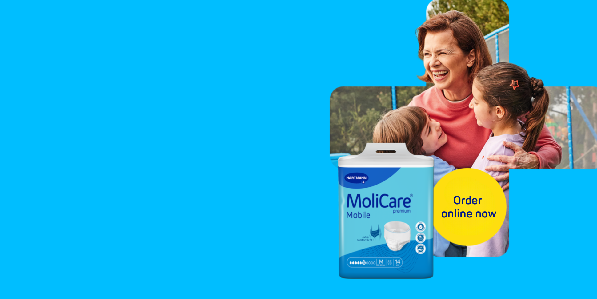 Premium Mobile Incontinence Pants. Made to make a difference.